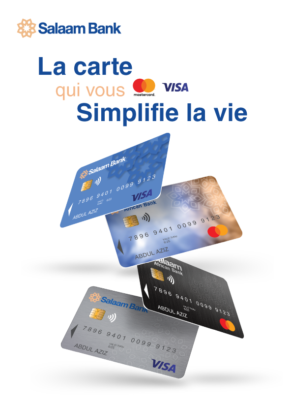 Salaam Bank Visa & Mastercard cards